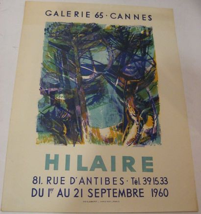 HILAIRE Camille , 1916-2004 Galerie 65, Cannes, 1960, Lithographie Desjobert, Paris,...