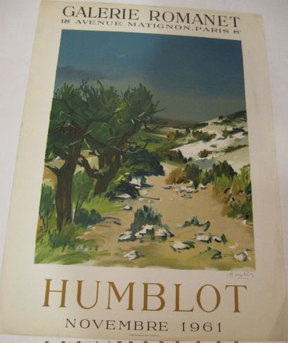 HUMBLOT Robert, 1907-1962 Galerie Romanet, Paris, 1961, Lithographie Ballon, signature...