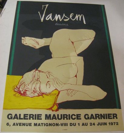 JANSEM Jean , né en 1920 Dessins, Galerie Maurice Garnier Paris, 1972, Lithographie...