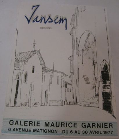 JANSEM Jean, Né en 1920 Dessins, Galerie Maurice Garnier, Paris, 1977, Lithographie...