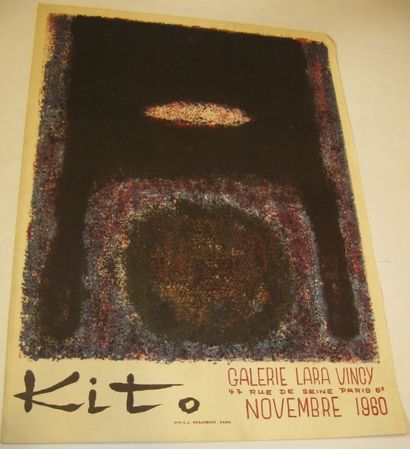 KITO Aakira, Né en 1925 Galerie Lara Vincy, Paris 1960, Lithographie originale Desjobert,...