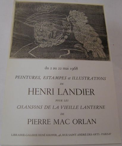 LANDIER Henri , né en 1935 Illustrations pour les Chansons de la Vieille Lanterne,...