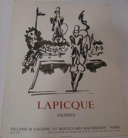 LAPICQUE Charles , 1898-1988 Dessins, Galerie Villand Galanis, Paris 1962, Lithographie,...