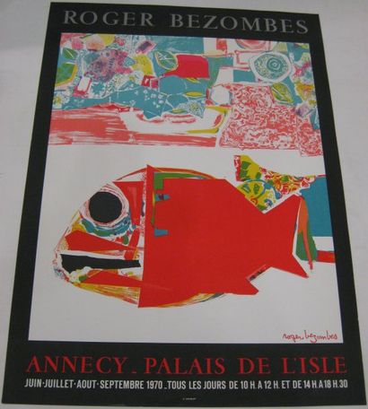 BEZOMBES Roger, 1913-1994 Annecy, Palais de l'Isle, 1970, Lithographie Mourlot Imprimeur,...
