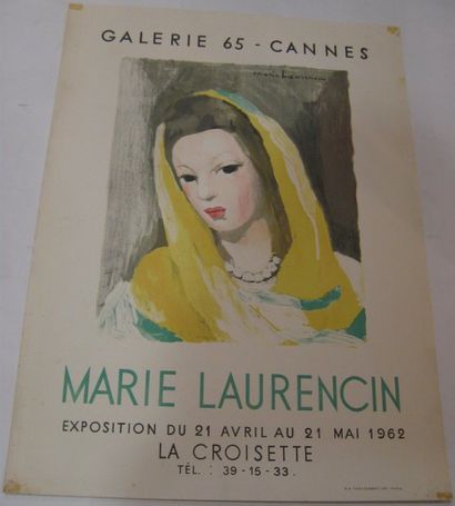 LAURENCIN Marie, 1883-1956 Galerie 65, Cannes, 1962, Lithographie Desjobert, Paris,...