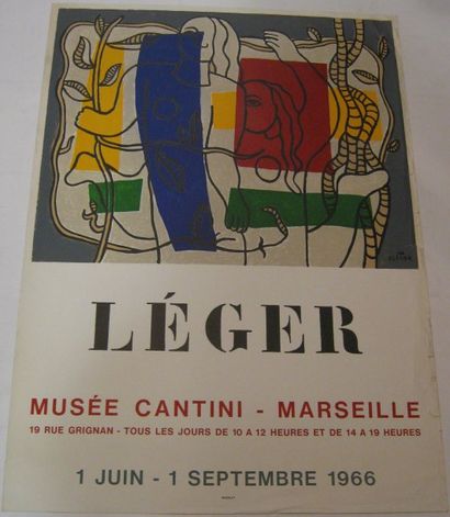 LEGER Fernand, 1881-1955 Musée Cantini, Marseille, 1966, Lithographie Mourlot, 719...