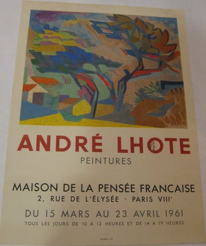 LHOTE André , 1885-1962 Peintures, Maison de la Pensée Française, Paris, 1961, Lithographie...