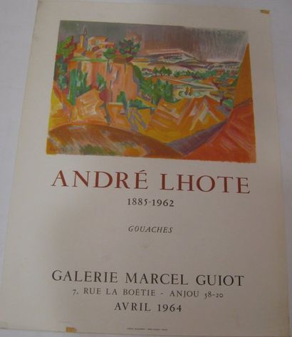 LHOTE André, 1885-1962 Galerie Marcel Guiot, Paris, 1964, Lithographie Desjobert,...