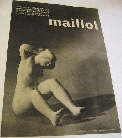 MAILLOL Aristide, 1861-1944 Exposition Musée National d'Art Moderne, Paris 1961,...