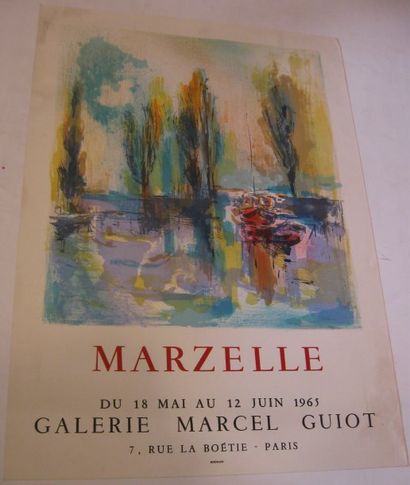 MARZELLE Jean, Né en 1916 Galerie Marcel Guiot, Paris 1965, lithographie Mourlot...