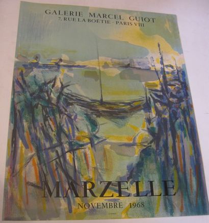 MARZELLE Jean, Né en 1916 Galerie Marcel Guiot, Paris 1968, lithographie Mourlot...