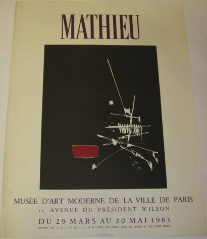 MATHIEU Georges Né en 1921 Musée d'Art moderne de la ville de Paris, 1963, Lithographie...