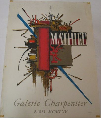 MATHIEU Georges Né en 1921 Galerie Charpentier, 1965, Lithographie Mourlot Imprimeur,...