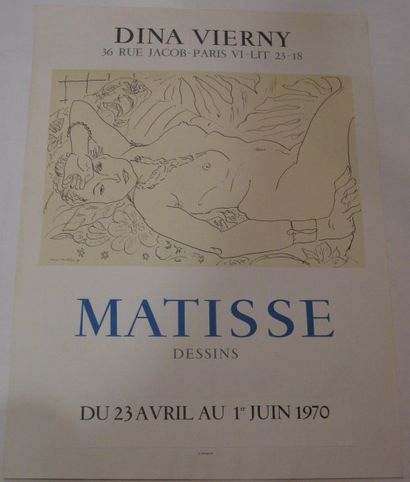 MATISSE Henri, d'après Galerie Dina Vierny, Paris 1970, Lithographie Mourlot, Imprimeur,...