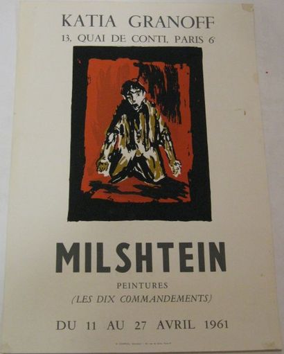 MILHSTEIN Zwy, Né en 1934 Les dix commandements, Peintures, Galerie Katia Granoff,...