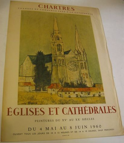 MINAUX André, 1923-1986 Eglises et Cathédrales, Chartres 1960, lithographie Mourlot...