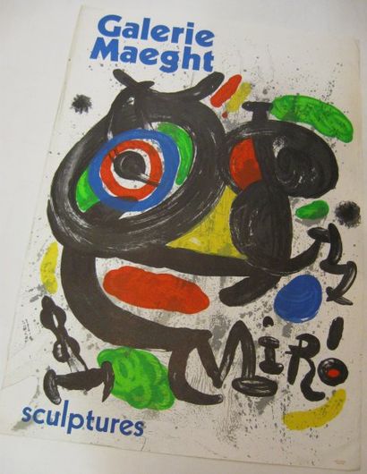 MIRO Joan, 1893-1983 Galerie Maeght, Sculptures, circa 1960, Lithographie originale,...