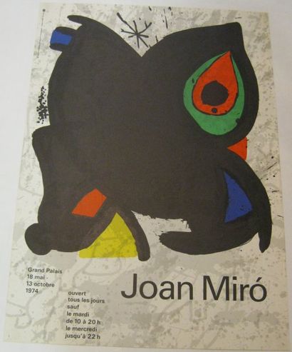 MIRO Joan, 1893-1983 Grand Palais, Paris, 1974, Lithographie, Arte imprimeur, 597...