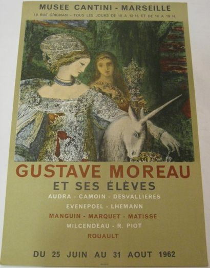 MOREAU Gustave, d'après Musée Cantini, Marseille, 1962, Mourlot imprimeur, 756 x...