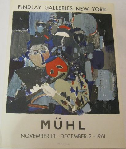 MUHL Roger, 1929-2008 Findlay Galleries New York, 1961, Lithographie, Mourlot Imprimeur,...