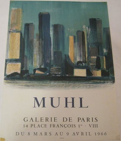 MUHL Roger, 1929-2008 Galerie de Paris, Paris, 1966, Lithographie, Mourlot Imprimeur,...