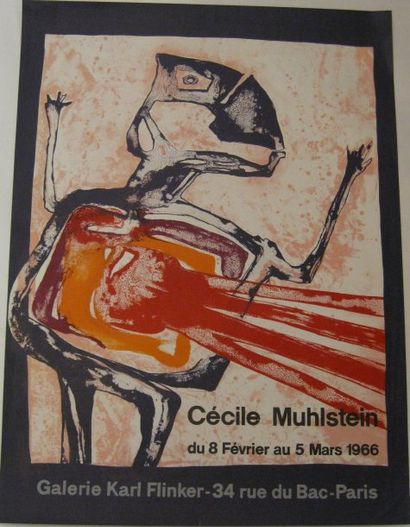 MUHLSTEIN Cécile , 1936 Galerie Karl Flinker, Paris 1966, Lithographie Mourlot Imprimeur,...