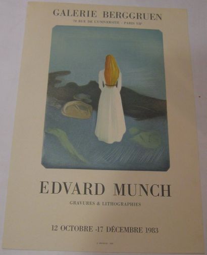 MUNCH Edvard 1863-1944 Galerie Berggruen, Paris, 1983, Gravures et Lithographies,...