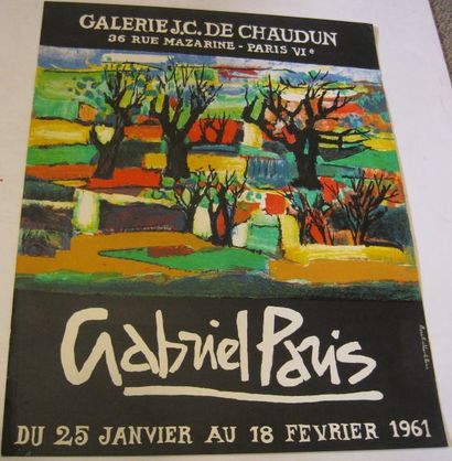 PARIS Gabriel, Né en 1924 Galerie J.C. De Chaudun, Paris 1961, lithographie René...
