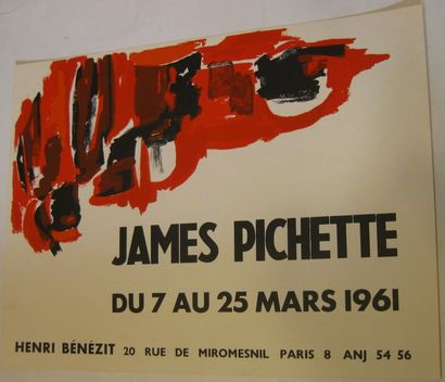 PICHETTE James, 1920-1996 Galerie Henri Bénézit, Paris 1961, lithographie, 506 x...