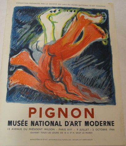 PIGNON Edouard, 1905-1993 Musée National d'Art Moderne ,Paris, 1966, Lithographie...