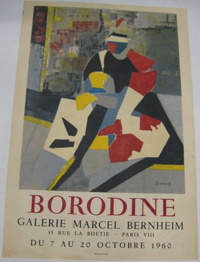 BORODINE, XXème Galerie Marcel Bernheim, Paris 1960, lithographie Mourlot Imprimeur,...