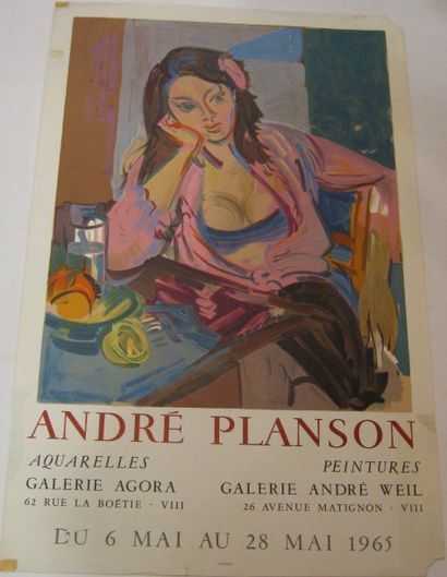 PLANSON André, 1898-1981 Galerie Agora, Galerie André Weil, Paris 1965, Lithographie...