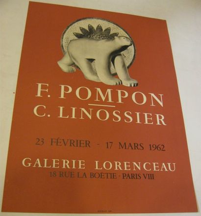 POMPOM François LINOSSIER Claudius, Galerie Lorenceau, Paris, 1962, Mourlot Imprimeur,...