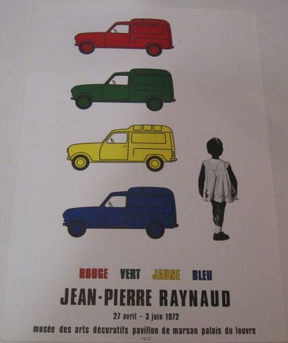 RAYNAUD Jean-Pierre, né en 1939 Renault 4 L, Rouge Vert Jaune Bleu, Musée des Arts...