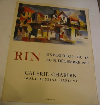 RIN Nicolas, Né en 1919 Galerie Chardin, Paris 1959, lithographie Mourlot Imprimeur,...