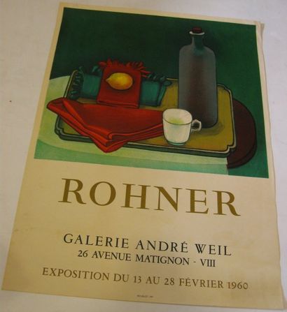 ROHNER Georges, 1913-2000 Galerie André Weil, Paris 1960, lithographie Mourlot Imprimeur,...