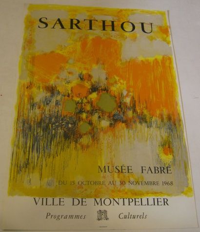 SARTHOU Maurice Elie, 1911-2000 Musée Fabre Montpellier, 1968, lithographie Mourlot...