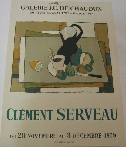 SERVEAU Clément ( 1886-1972) Galerie J C de Chaudun, Paris, 1959, Lithographie Détruit,...