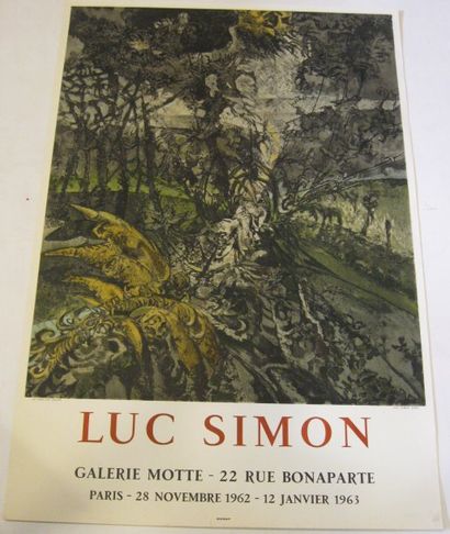 SIMON Luc, Né en 1924 Galerie Motte, Paris 1963, lithographie Mourlot Imprimeur,...