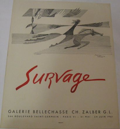 SURVAGE Léopold, 1879-1968 Galerie Bellechasse, Paris, 1961, Mourlot Imprimeur, 600...