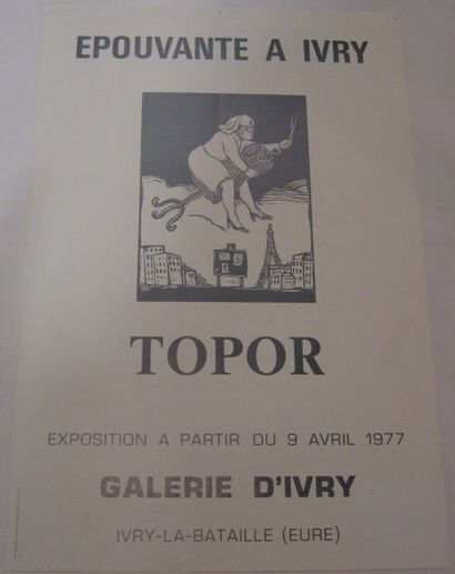 TOPOR Roland, 1938-1997 Epouvante à Ivry, Galeri d'Ivry, Ivry La Bataille, 1977,...