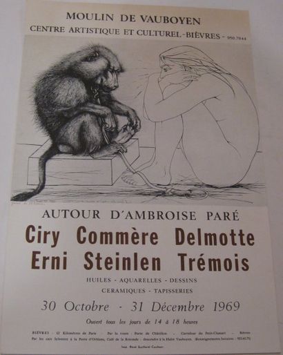 TREMOIS Pierre-Yves, Né en 1921 Moulin de Vauboyen, Autour d'Anbroise Paré, 1969,...