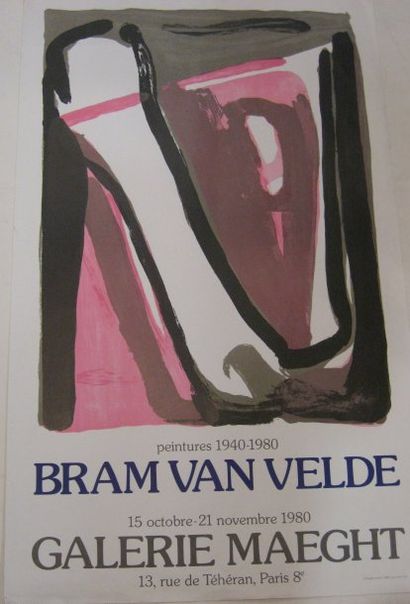 Van VELDE Bram, 1895-1981 Peintures 1940-1980, Galerie Maeght Paris, Lithographie...