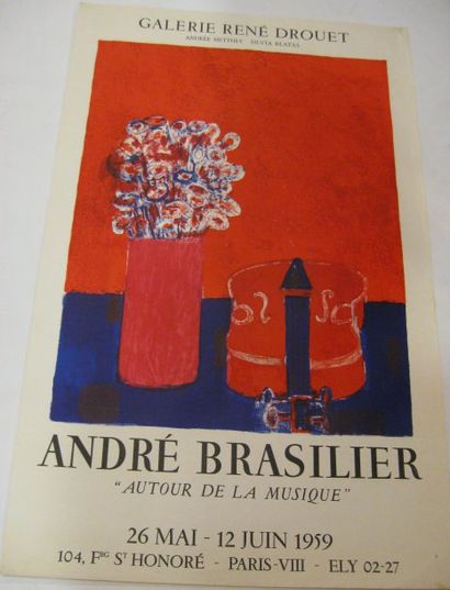 BRASILIER André, Né en 1929 Autour de la musique, Galerie René Drouet, 1959, Paris,...