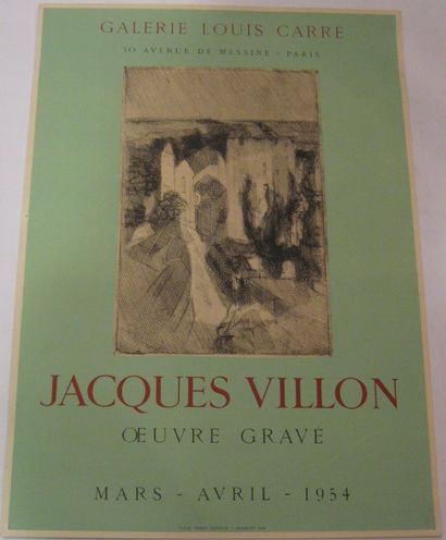 VILLON Jacques, 1875-1963 Galerie Louis Carré, Oeuvre gravé, Paris, 1954, Mourlot...