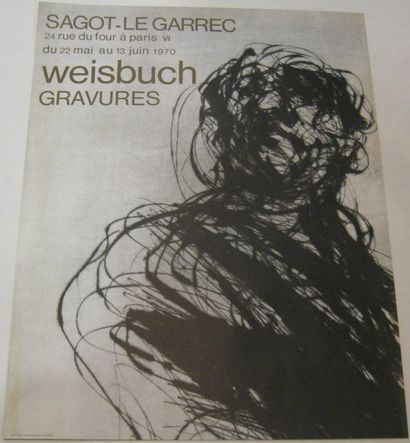 WEISBUCH Claude, Né en 1927 Gravures, Galerie Sagot-Le Garrec, Paris, 1970, Ateliers...