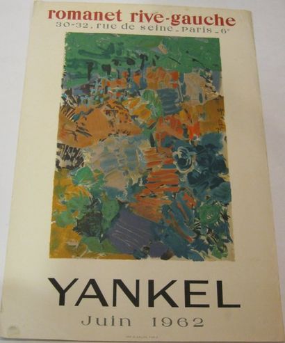 YANKEL Jacques, Né en 1920 Galerie Romanet Rive-gauche, Paris 1962, Lithographie...