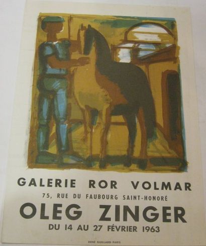 ZINGER Oleg, 1910-1998 Galerie Ror Volmar, Paris, 1963, Lithographie René Guillard,...
