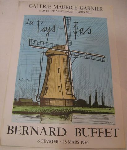 BUFFET Bernard , 1928-1999 Les Pays Bas, Galerie Maurice Garnier, Paris, 1986, Lithographie...