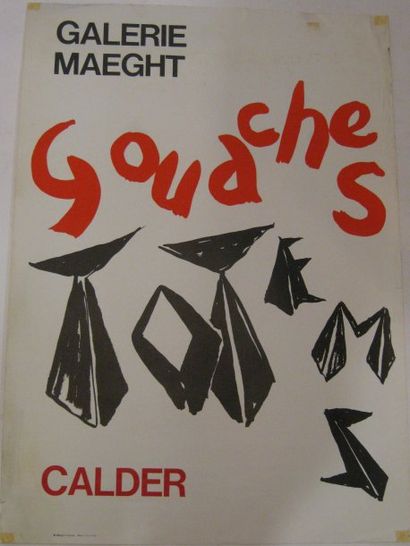 CALDER Alexander, 1898-1976 Gouaches, Galerie Maeght, circa 1960, lithographie, imprimerie...